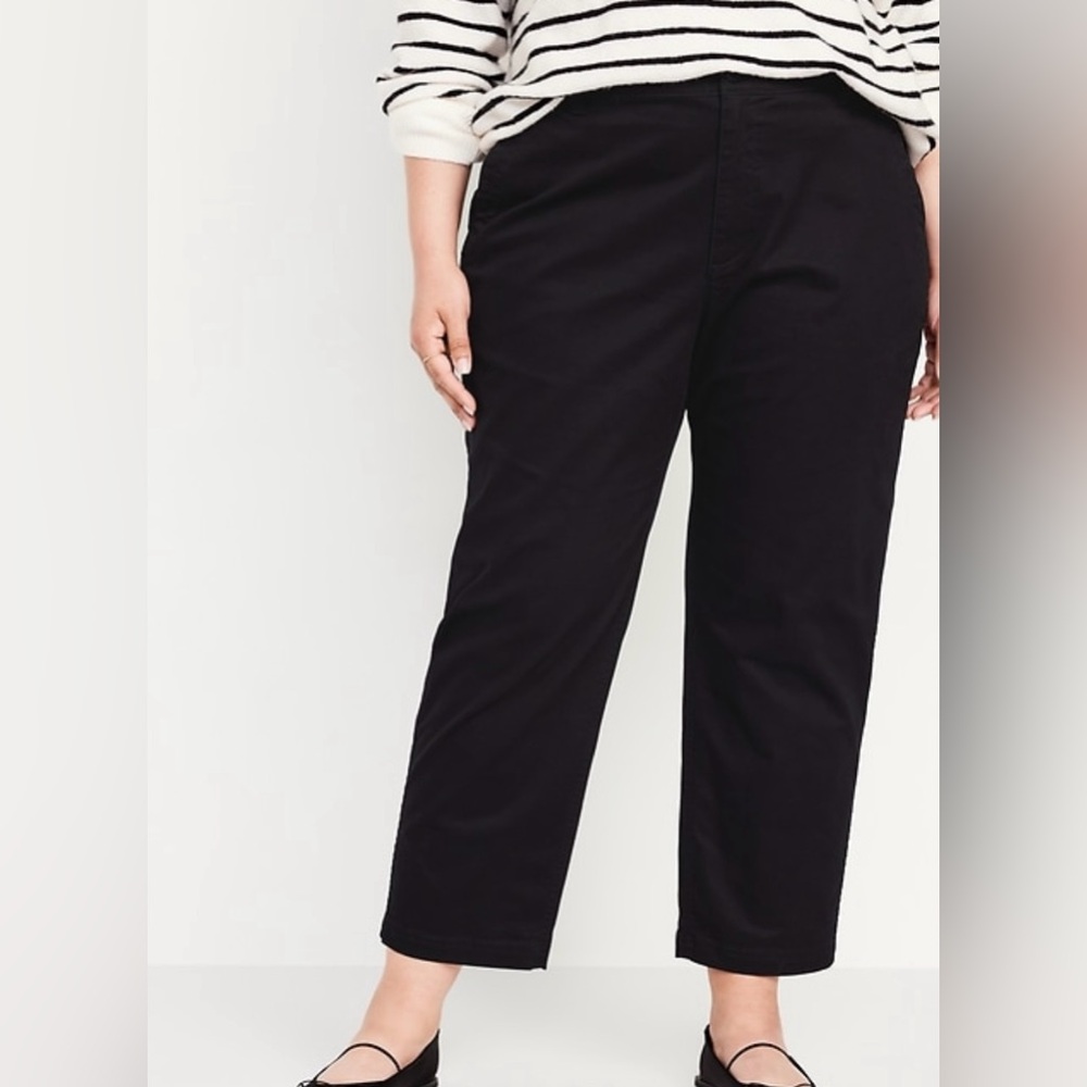 Old Navy Women’s High Rise OG Chino Ankle Stretch - BlackJack - XL